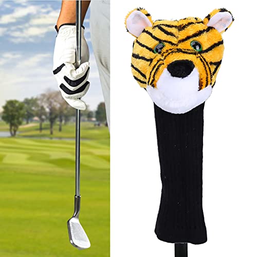 Qukaim Golf-Putter-Abdeckung, Plüschstoffe, Cartoon-Tiger-Muster, Golf-Putter-Kopfabdeckung, passend für 460 cc Holzschläger, Design, einzigartiger Stil, Schutz für Golfausrüstung von Qukaim