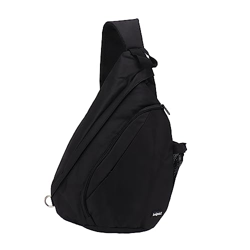 Qukaim Gürteltasche für Herren, schwarz, Hüfttasche mit atmungsaktivem Schultergurt, verschleißfestes Polyester, ideal für Outdoor-Reisen und Verabredungen, leichtes Design, mehrfarbig, 60_x_180_cm von Qukaim