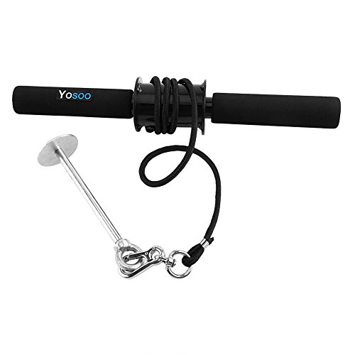 Qukaim Gym Curler Handgelenk Unterarm Roller Übungsstange für Fitnessstudio Krafttraining Handgelenkgriff Curler für Arm Hanteln von Qukaim