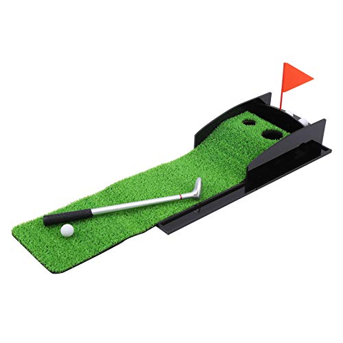 Qukaim Indoor Putting Green Desktop Golf Putting Green Kit, Mini Portable Indoor Practice Training Mat with 1 Pen Putter, Ideales Büro Geschenk für Golf-Enthusiasten von Qukaim