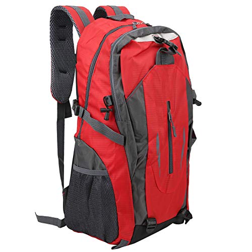 Qukaim Kletterrucksack 40L Wasserdichter Rucksack Outdoor Sport Umhängetasche für Klettern Camping Wandern Rot von Qukaim