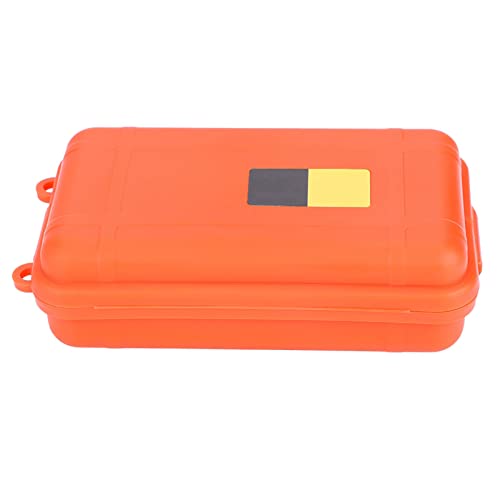 Qukaim Outdoor Survival Box Outdoor Survival Box Wasserdichte Ausrüstung Versiegelte Box Staubdicht Druckfest Kleine Größe Orange von Qukaim