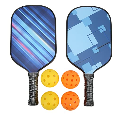 Qukaim Pickleball-Paddel Pickleball-Paddel, Glasfaser-Konstruktion, tragbarer Pickleballschläger, schweißabsorbierend, entlastet den Ellbogendruck, ideales Pickleball-Zubehör, Sportausrüstung von Qukaim