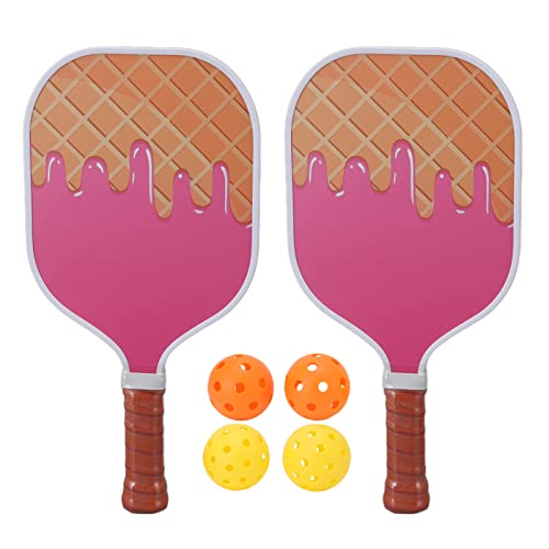 Qukaim Pickleball-Schläger Pickleball-Paddel-Set, Kammkern-Glasfaser-Schläger, Sportausrüstung für Pickleball, Bälle enthalten von Qukaim