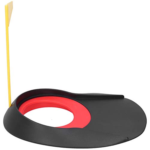 Qukaim Putting Cup mit Flagge, Golf Praxis Putting Cup, Indoor Putter Regulation Loch mit Flagge, Golf Trainingshilfe für Putter Genauigkeit, kompaktes Design, geeignet für den Heimgebrauch von Qukaim