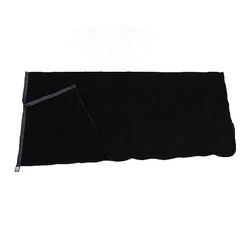 Qukaim Weiches Schlafsack-Futter aus Fleece, super dicker Reißverschluss, Campingdecke, weiches Schlafsackfutter für Camping, Reisen, Rucksackreisen, Schwarz, 210 x 90 cm von Qukaim