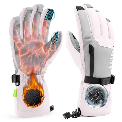 Qunature Ski Handschuhe Damen/Herren Skihandschuhe Thermo Winterhandschuhe Touchscreen wasserdichte Winddichte Schneehandschuhe XS-XL für Winter-Sports Skifahren, Snowboarden, Wandern Rosa M Qunature Ski Handschuhe Damen/Herren Skihandschuhe Thermo Winterhandschuhe Touchscreen wasserdichte Winddichte Schneehandschuhe XS-XL für Winter-Sports Skifahren, Snowboarden, Wandern Rosa M von Qunature