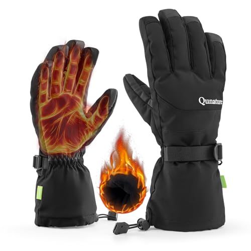 Qunature Skihandschuhe Damen/Herren Winterhandschuhe Wasserdichte Ski-Handschuhe Winddichte Thermo Touchscreen Schneehandschuhe für Winter-Sports Skifahren, Snowboarden, Wandern, Eislaufen Schwarz L Qunature Skihandschuhe Damen/Herren Winterhandschuhe Wasserdichte Ski-Handschuhe Winddichte Thermo Touchscreen Schneehandschuhe für Winter-Sports Skifahren, Snowboarden, Wandern, Eislaufen Schwarz L von Qunature