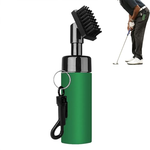 Qurygin Golf-Reinigungsbürste, Golfbürstenreiniger | Golf Groove Cleaner Schlägerbürste mit Sprühflasche,Tragbare Golfschläger-Schrubbbürste, leichtes Reinigungszubehör für Golfkissen, Golfschläger von Qurygin