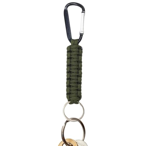 Qurygin Paracord-Schlüsselanhänger mit Karabiner, Karabiner-Lanyard - Geflochtener Schlüsselanhänger Paracord Lanyard - Outdoor-Schlüsselanhänger-Bungee-Seil, robuste Bungee-Karabinerschnüre für von Qurygin