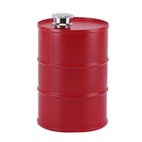 Qusedwey 750 Ml Fass Weintopf Edelstahl Mini-Flachmann Tragbar für Reisen für Outdoor-Camping Rot Qusedwey 750 Ml Fass Weintopf Edelstahl Mini-Flachmann Tragbar für Reisen für Outdoor-Camping Rot von Qusedwey