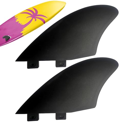 Qutalmi Surfbrett 2 Flossen-Set, 2 Stück Paddle Board Flosse - PVC-Paddleboard-Surfflossen Surfing Watershed Fin,Verschleißfeste Ersatzflossen für Stand-Up-Paddle-Boards von Qutalmi