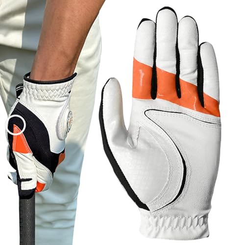 Qyljeiwred Golfhandschuhe für Linkshänder, Golfschläger-Positionierungshandschuhe, Griff-Trainer-Handschuhe für Linkshänder, Golf-Korrekturhandschuhe von Qyljeiwred