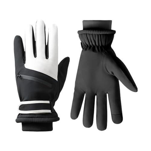 Qyljeiwred Warme Handschuhe für kaltes Wetter, Touchscreen Fäustlinge, bequeme Winter-Motorradhandschuhe zum Skifahren, Wandern, Sport, Rodeln von Qyljeiwred