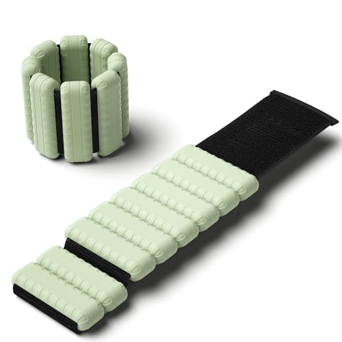 Knöchel- und Handgelenkgewichte 2er Set, 0,5 kg/0,9 kg, wasserdicht, tragbar, Fitness-Gewichte mit glatter Silikon-Oberfläche, hautfreundlich für Workout, Krafttraining, Yoga, Pilates, Walking, Knöchel- und Handgelenkgewichte 2er Set, 0,5 kg/0,9 kg, wasserdicht, tragbar, Fitness-Gewichte mit glatter Silikon-Oberfläche, hautfreundlich für Workout, Krafttraining, Yoga, Pilates, Walking, von Qyrglex