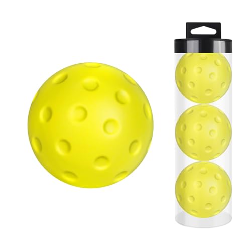 Foam Pickleball Balls, Pickleball Training Balls, Soft Hollow Pickle Balls, Indoor Pickleball Practice Balls, Outdoor Pickleball Training Balls, Warm-Up Pickleball Drills Balls, 74 mm Foam Pickleball von Qzdtue