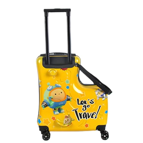 Qzdtue Kids Ride-on Travel Suitcase, Carry Trolley Luggage with Password Lock, Children's Ride-on Trolley Luggage for Children's Day, Festivals and Family Travel, Children's Ride-on Trolley Luggage, von Qzdtue