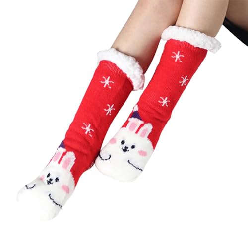 Qzeanxy Bunte Socken Damen - Bettsocken Unisex Bunt Lustige Socken Christmas Socks Baumwolle Socken Winter Warme Socken von Qzeanxy