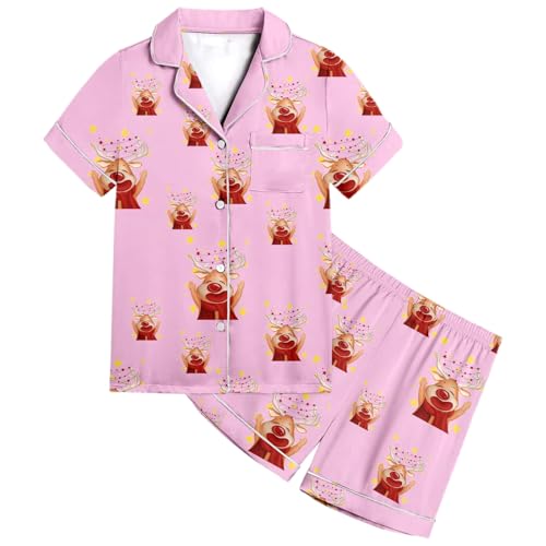 Qzeanxy Matching Pyjamas Kinder Bequem Pyjama Zum Ausmalen Loungewear Set Pyjamas DIY Handbemaltes Homewear Set Langarm Homewear Set Pyjama Set Für Locker Schlafanzug Zum Anmalen DIY Handbemaltes von Qzeanxy