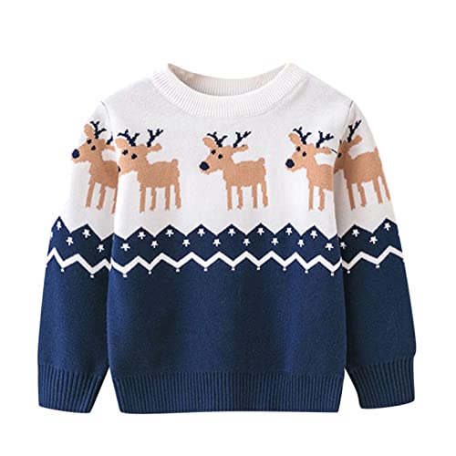 Qzeanxy Pullover Kinder Weihnachtsmann Weihnacht Pullover Hässlich Weihnachten Sweatshirt Für Kinder Jungen Ärmeln Gedruckt Top Weihnachtspullover Sweatshirt Mädchen Jumper Kleidung Mit Langen von Qzeanxy