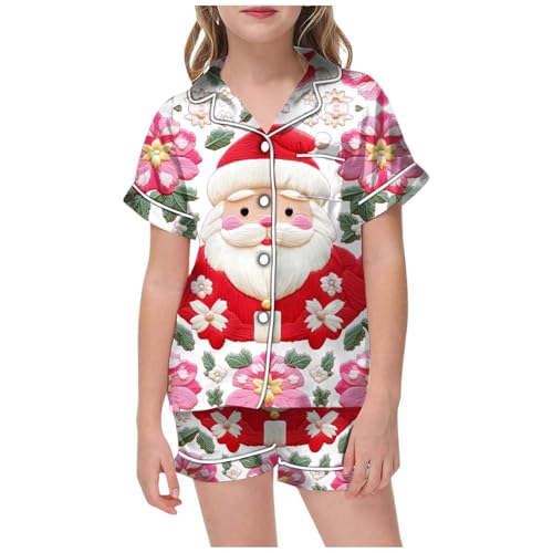 Qzeanxy Pyjama Weihnachten Kinder Bequem Pyjama Zum Ausmalen Loungewear Set Pyjamas DIY Handbemaltes Homewear Set Langarm Homewear Set Pyjama Set Für Locker Schlafanzug Zum Anmalen DIY Handbemaltes von Qzeanxy