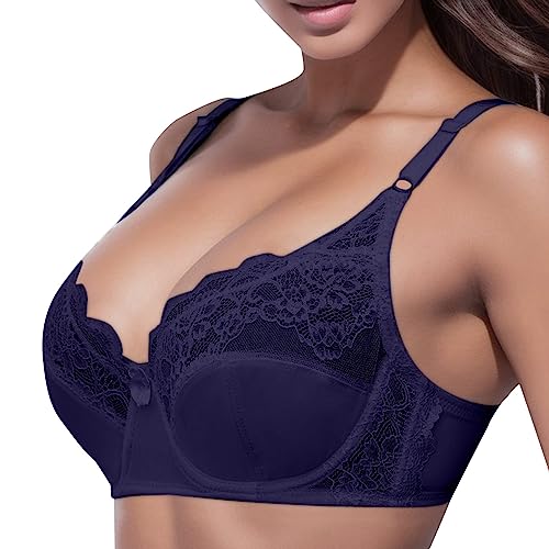 Qzeanxy Schalen BH Damen Beauty-BH Zeitgenössischer BH Gestützter BH In Übergröße Nicht Abfärbender BH Push-Up Atmungsaktiv Leichtes Klassisches Weicher BH Bequemer Spitzen-BH Gepolsterter von Qzeanxy