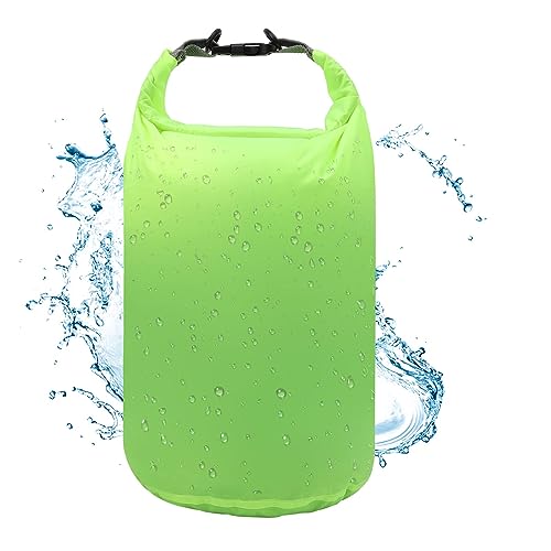 R2Depot Wasserdichter Trockensack, 5L/10L/20L/40L/70L Dry Aufbewahrungstasche für Kajakfahren, Fitnessstudio, Wandern, Schwimmen (Grün, 70L) von R2Depot