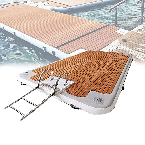 Adult Inflatable Floating Dock, Water Yoga Mat, Inflatable Sports Boat Yacht Dock, Floating Bed Inflatable Platform Water Dock,2 * 2.5m von RAABYU