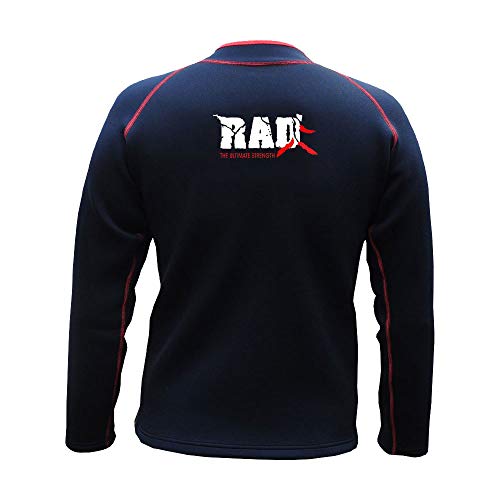 Heavy Duty Rad Sweat Shirt Sauna, Fitnessraum Anzug Gewichtsverlust Top Herren, Black & Red Outline von RAD