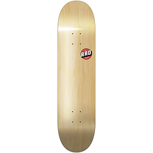 RAD Unisex – Erwachsene Blank Logo Skateboard, Wood, 8" von RAD