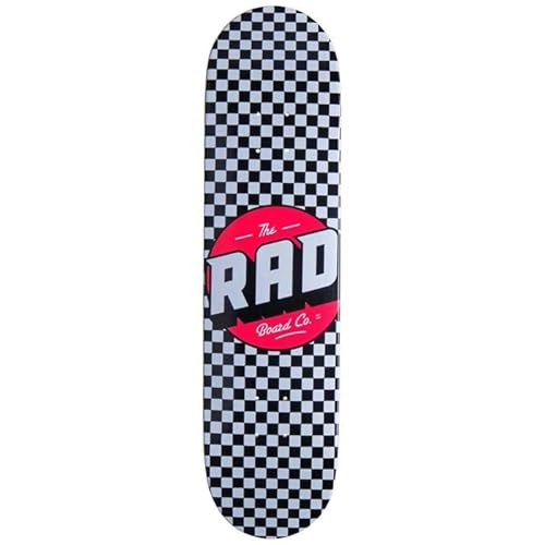 RAD Unisex – Erwachsene Checker Skateboard, Schwarz/Weiãÿ, 8" RAD Unisex – Erwachsene Checker Skateboard, Schwarz/Weiãÿ, 8" von RAD