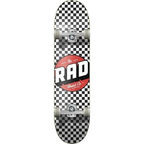 RAD Unisex – Erwachsene Checkers Progressive Skateboard, Schwarz/Weiãÿ, 7.75" RAD Unisex – Erwachsene Checkers Progressive Skateboard, Schwarz/Weiãÿ, 7.75" von RAD