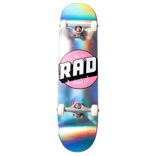 RAD Unisex – Erwachsene Logo Progressive Skateboard, Holographic, 8" RAD Unisex – Erwachsene Logo Progressive Skateboard, Holographic, 8" von RAD