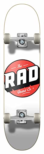 RAD Unisex – Erwachsene Logo Progressive Skateboard, Weiß, 8" RAD Unisex – Erwachsene Logo Progressive Skateboard, Weiß, 8" von RAD