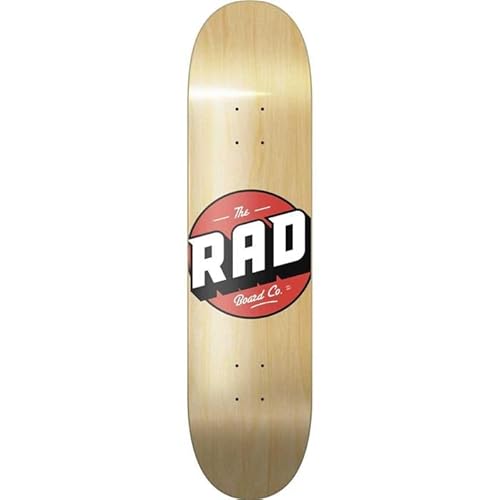 RAD Unisex – Erwachsene Solid Logo Skateboard, Natural Maple, 8" RAD Unisex – Erwachsene Solid Logo Skateboard, Natural Maple, 8" von RAD