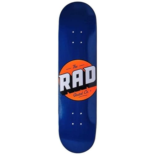 RAD Unisex – Erwachsene Solid Logo Skateboard, Navy, 8" von RAD