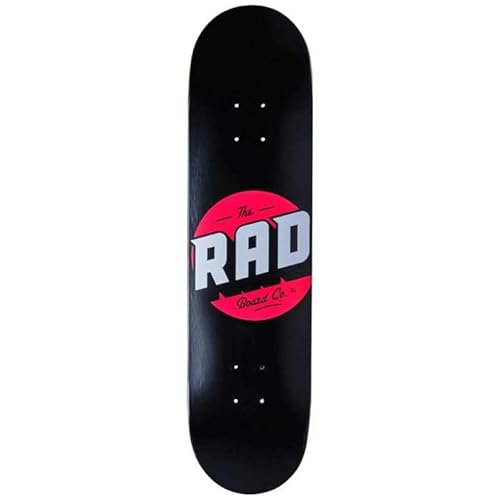 RAD Unisex – Erwachsene Solid Logo Skateboard, Schwarz/Rot, 8" RAD Unisex – Erwachsene Solid Logo Skateboard, Schwarz/Rot, 8" von RAD