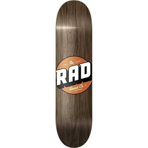 RAD Unisex – Erwachsene Solid Logo Skateboard, Vintage Maple, 8" RAD Unisex – Erwachsene Solid Logo Skateboard, Vintage Maple, 8" von RAD