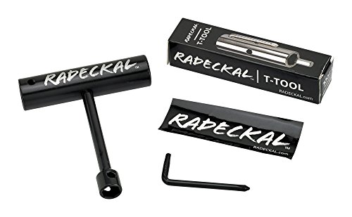 RADECKAL Kompaktes Taschen-Skate-Tool - T-Tool All-in-One-Skate-Tool für Skateboards, Reduziert auf eine kompakte Größe, um in Ihre Tasche zu passen (Schwarz) von RADECKAL