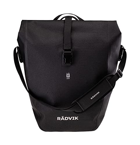 RADVIK Unisex-Adult VANMOSTA Trek Fahrrad Gepäckträgertasche, Hinterradtaschen Fahrradtasche, Transporttasche für eBike, Radfahren Reisetasche mit Schultergurt. Wasserdicht-25L, Phantom/Grey, ONE Size von RADVIK