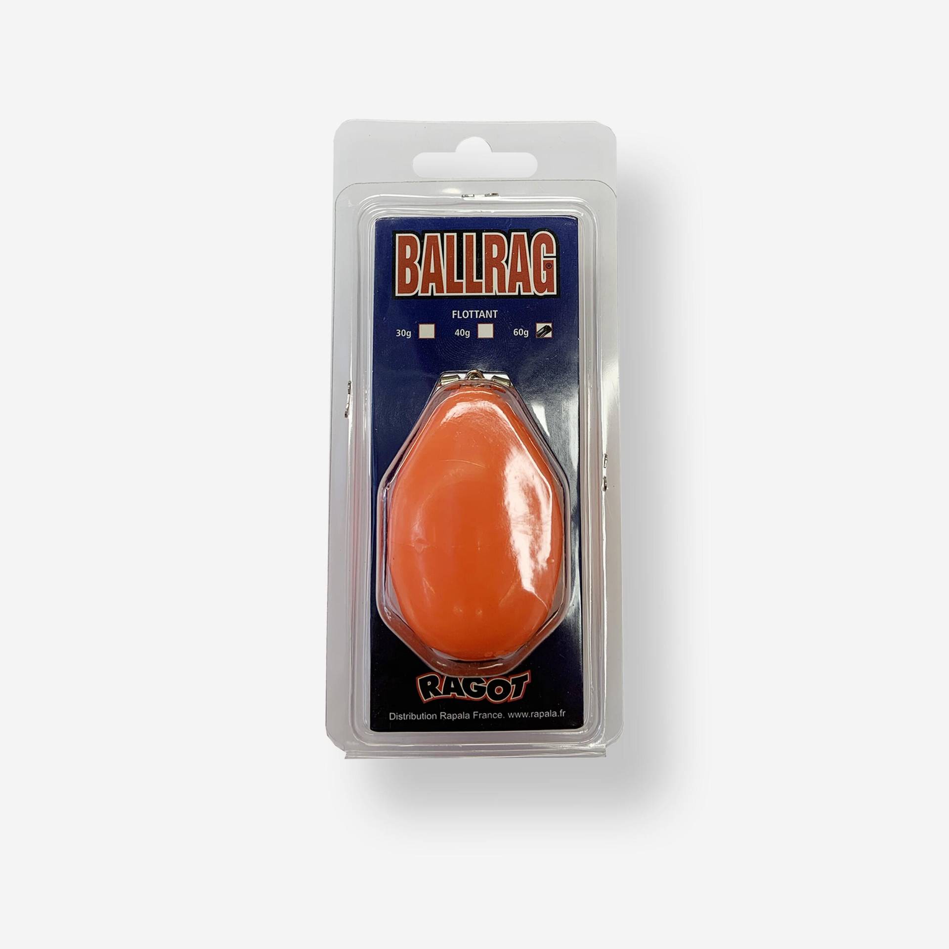 Pose Ballrag fluo orange 60 g Meeresangeln von RAGOT