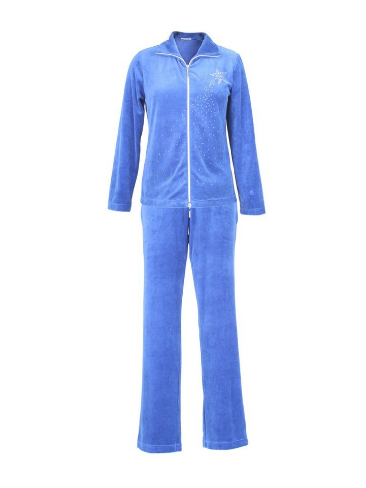 RAIKOU Hausanzug Damen Velours Nicki Freizeitanzug Fitnessanzug Hausanzug Jogginganzug (mit Reißverschluss und Glitzersteinen) smartweiche Nicki mit Glitzersteinen RAIKOU Hausanzug Damen Velours Nicki Freizeitanzug Fitnessanzug Hausanzug Jogginganzug (mit Reißverschluss und Glitzersteinen) smartweiche Nicki mit Glitzersteinen von RAIKOU