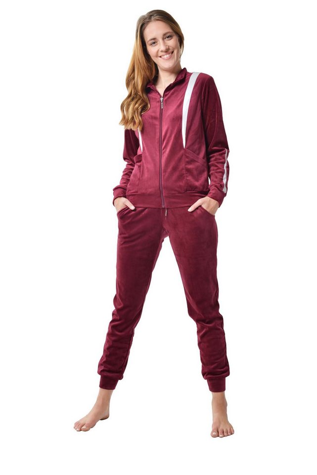 RAIKOU Hausanzug Trainingsanzug Velours Nicki Freizeitanzug Jogginganzug Homewear (für zu Hause, Sport, Fitness, Straße, Freizeit und Workout, 2 Teiliger) smartweiche Nicki,sportliche von RAIKOU