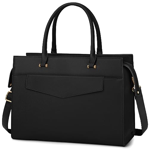 RAINSMORE Handtasche Damen Umhängetasche 2 in 1 Shopper Damen 15.6 Zoll Groß PU Leder Laptoptasche Damen Wasserdicht Arbeitstasche für Business Büro Schule Schwarz RAINSMORE Handtasche Damen Umhängetasche 2 in 1 Shopper Damen 15.6 Zoll Groß PU Leder Laptoptasche Damen Wasserdicht Arbeitstasche für Business Büro Schule Schwarz von RAINSMORE