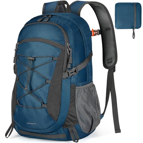 RAINSMORE Wanderrucksack Herren Damen 40L Wasserdichter Rucksack Leicht Groß Reiserucksack Trekkingrucksack mit Reflexstreifen Für Klettern Radfahren Bergsteigen Reisen Blue RAINSMORE Wanderrucksack Herren Damen 40L Wasserdichter Rucksack Leicht Groß Reiserucksack Trekkingrucksack mit Reflexstreifen Für Klettern Radfahren Bergsteigen Reisen Blue von RAINSMORE