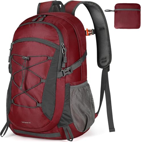 RAINSMORE Wanderrucksack Herren Damen 40L Wasserdichter Rucksack Leicht Groß Reiserucksack Trekkingrucksack mit Reflexstreifen Für Klettern Radfahren Bergsteigen Reisen Rot RAINSMORE Wanderrucksack Herren Damen 40L Wasserdichter Rucksack Leicht Groß Reiserucksack Trekkingrucksack mit Reflexstreifen Für Klettern Radfahren Bergsteigen Reisen Rot von RAINSMORE