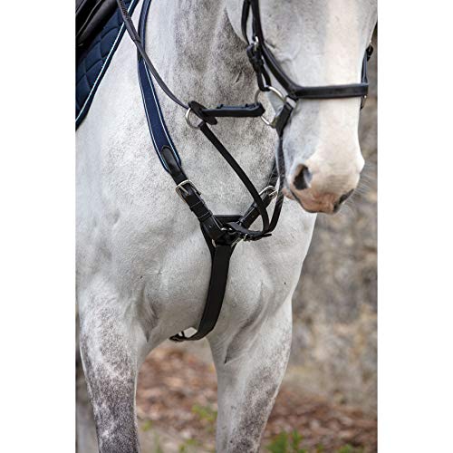 Rambo Micklem Ergonomically Designed 3 Point Breast Plate Small Horse/Cob Black von Horseware