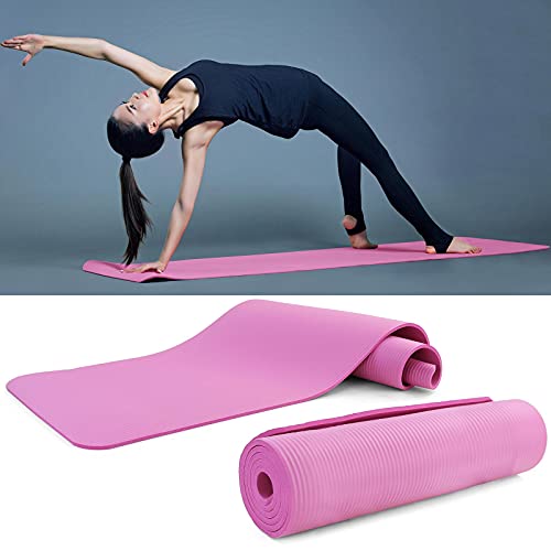 NBR Yogamatte Fitness Sport Gymnastikmatte Bodenmatte Pink 180x60cm 10mm von RAMROXX