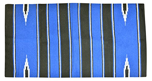 RANDOL'S 801091026 Navajo Pferdedecke, Baumwolle/Acryl, 76 x 152 cm, Schwarz/Königsblau/Weiß von RANDOL'S