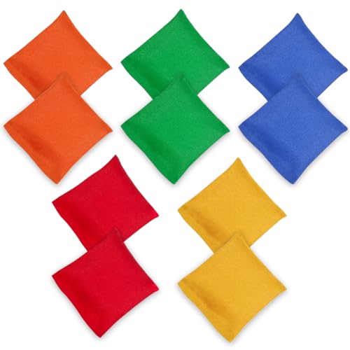 RANJIMA Cornhole Säckchen,10 Stück Bean Bag Wurfspiel Set für Kinder,Fun Sports Games Sitzsack für Partyspiele,Quadratische Wurfsäckchen Bunte Sitzsäcke Outdoor Spiel für Jungen und Mädchen RANJIMA Cornhole Säckchen,10 Stück Bean Bag Wurfspiel Set für Kinder,Fun Sports Games Sitzsack für Partyspiele,Quadratische Wurfsäckchen Bunte Sitzsäcke Outdoor Spiel für Jungen und Mädchen von RANJIMA